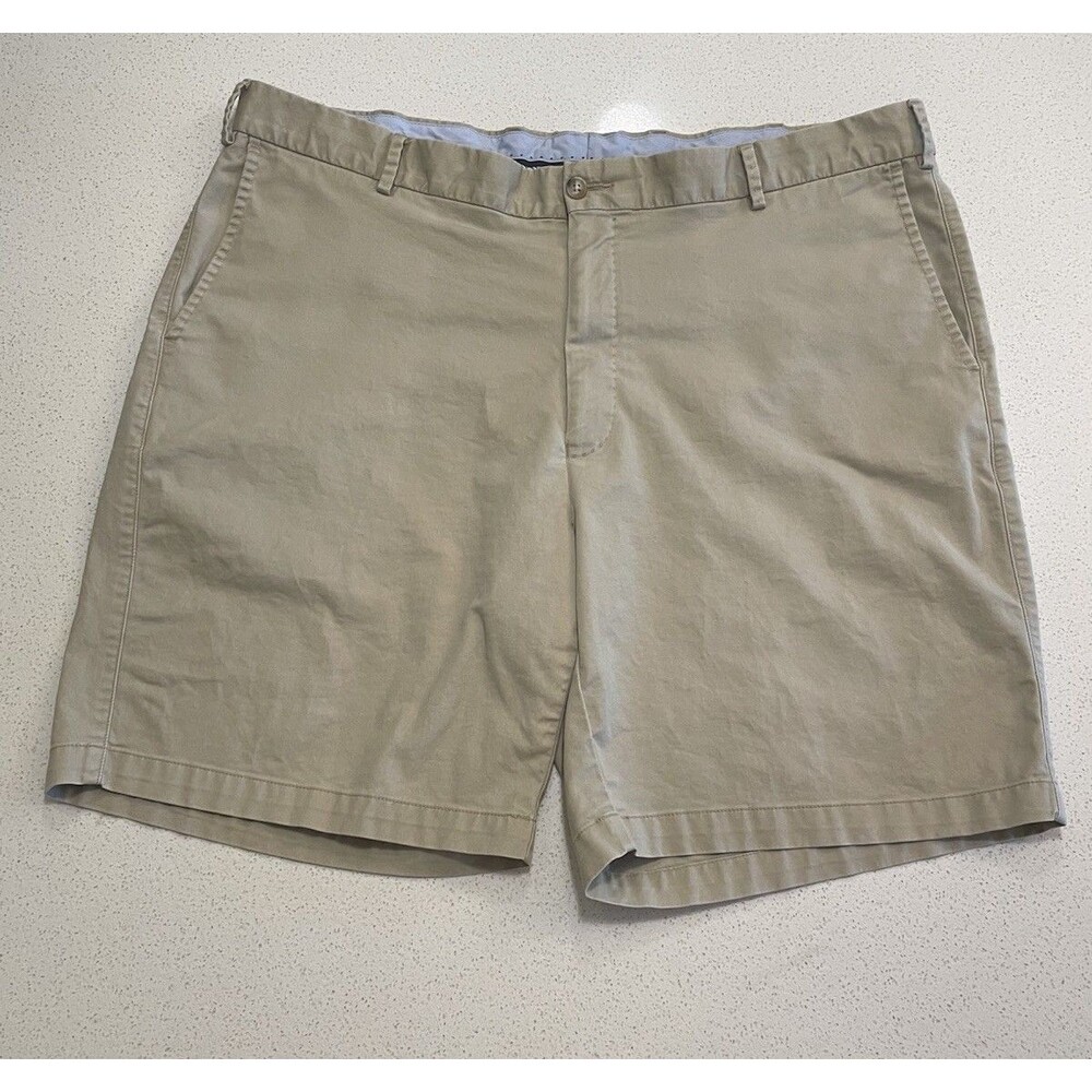 Peter Millar Mens 40 Soft Touch Twill Shorts Pima Cotton Khaki Golf